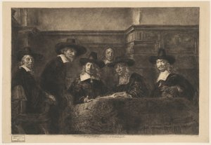 The Staalmeesters, efter Rembrandt. av Karl Köpping