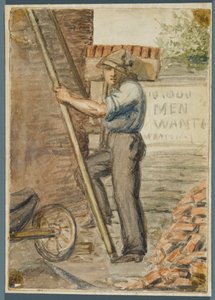 Brick Layer, 1864 (wc över svart media underritning)