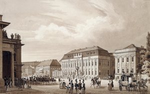 Unter Den Linden, Berlin, ca 1840 (akvarell) av Karl Loeillot de Mars