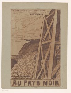 Berglandskap med industriell konstruktion Titelsida för: Lemonnier, Au Pays Noir, [1885] av Karl Meunier