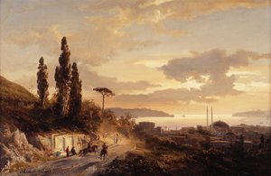 En utsikt över Konstantinopel och Bosporen från den asiatiska sidan, 1864 av Karl Paul Themistocles von Eckenbrecher