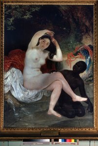 ""Bethsabee au bain"" (Badande Bathsheba) Peinture de Karl Pavlovich Briullov (Brioullov) (1799-1852) 1832 State Russian Museum, Saint Petersbourg, Ryssland av Karl Pavlovich Bryullov