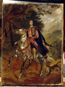Porträtt av greve Anatole Nikolaievich Demidov (Demidoff), förste prins av San Donato (1812-1870). Målning av Karl Pavlovich Briullov (Bryullov) (1799-1852), olja på duk, cirka 1831. Rysk konst av Karl Pavlovich Bryullov