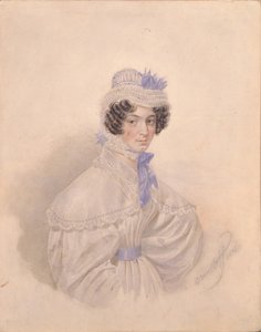 Porträtt av Anna Borisovna Bakunina 1802-1835, 1835 av Karl Pavlovich Bryullov