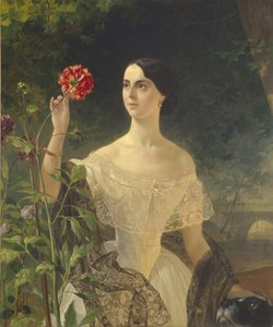 Porträtt av grevinnan Sophia Bobrinskaya, född Samoylova 1797-1866, 1849 av Karl Pavlovich Bryullov