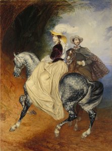 Ryttarna. Porträtt av Eugeny och Emily Mussard, 1849 av Karl Pavlovich Bryullov