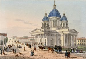 Izmailovsky-regementets treenighetskatedral i Sankt Petersburg, 1836