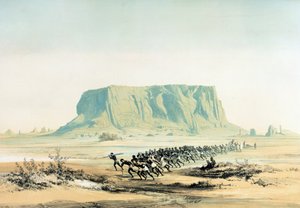 Utsikt över Mount Barkal av Karl Richard Lepsius