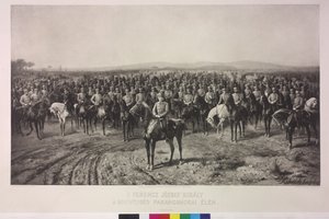 Kejsar Frans Josef I vid den ungerska territoriella arméns höjdpunkt av Karl Ritter Von Kobierski