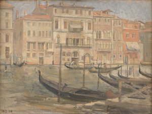 På Canal Grande i Venedig