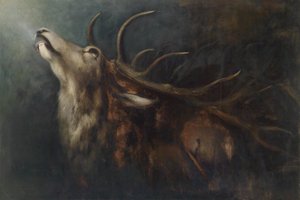 Döende rådjur av Karl Wilhelm Diefenbach