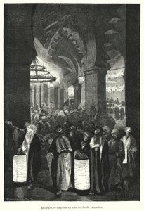 Kvällsböner under Ramadan, Egypten (litho) av Karl Wilhelm Gentz