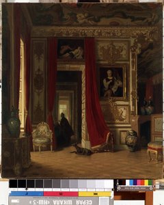 Interiör. Målning av Karl Zimmermann (1796-1820). Olja på duk, 83 x 77 cm. Tysk konst från 1800-talet. Statens M.K. Ciurlionis konstmuseum, Kaunas (Litauen). av Karl Zimmermann