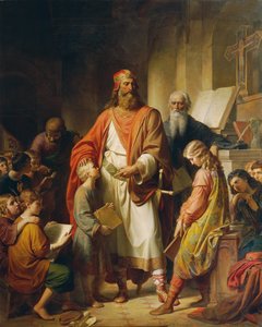 Karl den Store skäller ut de dåliga studenterna, 1855.