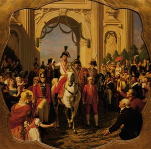 Kejsar Franz I (II) av Österrike gick in i Wien 1814 av Karl von Blaas