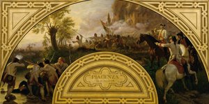 Slaget vid Piacenza 1746 av Karl von Blaas
