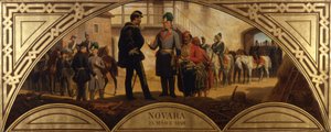 Avsnitt efter slaget vid Novara 1849 av Karl von Blaas