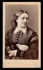 Porträtt av Clara Schumann (1819-1896), av Jagemann, Carl von (1819-1883). Albumin foto