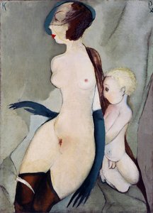 ""Madone de la rue Marijas a Riga, Lettonie"" (Madonna av Marijas Street) Peinture de Karlis Padegs (1911-1940) - 1932 - Olja på duk Dim 94x68 cm Statens konstmuseum i Lettland, Riga
