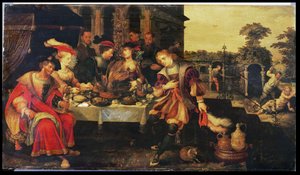 Lasarus vid den rike mannens bord, 1618