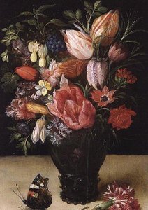 Stilleben av blommor, 1620-21 (olja på koppar)