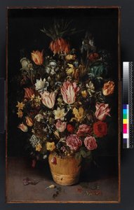 Tub med blommor, 1614