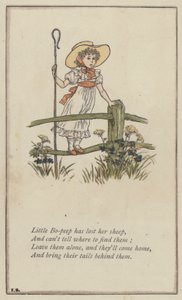 Lilla Bo-peep har förlorat sina får (färg litho)
