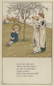 Liten pojke, liten pojke (färg litho) av Kate (after) Greenaway