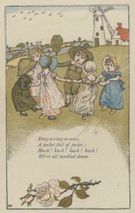 Ring-a-ring-a-roses (färg litho)