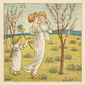 Gå bland blomman (färg litho)