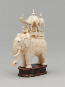 Svart kung, schackpjäs, Indien, 1820 ca