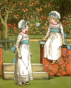 "Bubbles" av Kate Greenaway. av Kate Greenaway