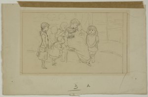 Grupp av barn av Kate Greenaway