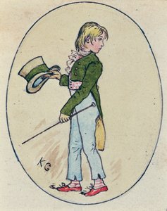 Illustration för St Alla hjärtans dag, 1914 (wc på papper) av Kate Greenaway