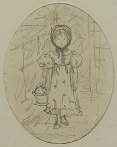 Liten flicka i en trädgård av Kate Greenaway