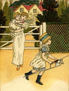 Rid en tupphäst illustrerad av Kate Greenaway