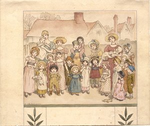 Gatuföreställning av Kate Greenaway