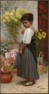 The Flower Merchant (olja på duk) av Kate Perugini