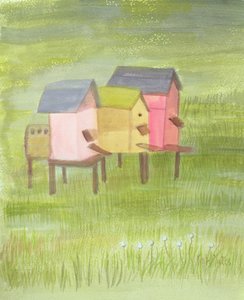 Mountain Beehives (wc på papper)