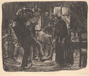 Hamburg Tavern, eller Pub Hamburger av Käthe Kollwitz