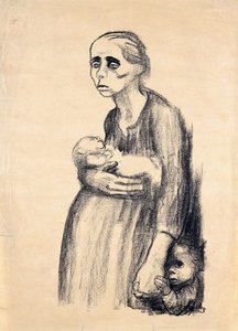 Affisch mot paragraf 218, 1924 av Käthe Kollwitz