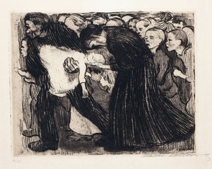 Köra över; Uberfahren, 1910 av Käthe Kollwitz