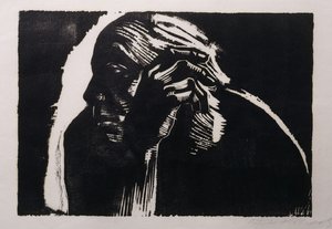 självporträtt; Självporträtt, 1924 av Käthe Kollwitz