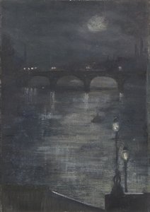 テムズ川の月明かり、ロンドン スウェーデン語 av Katherine Sophie Dreier