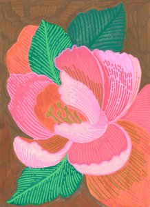 Livfull rosa blomma av Katie O'Shea