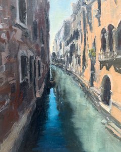 Ahh Venice, 2014 (olja på pannå)