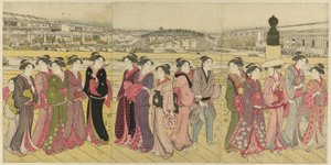 Korsar Nihonbashi-bron av Katsukawa Shuncho