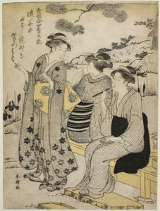 Rabbit-Ear Irises in Autumn, från serien "Choicest Odes upon Flowers of the Four Seasons (Shuku awase, shiki no hana)" av Katsukawa Shuncho