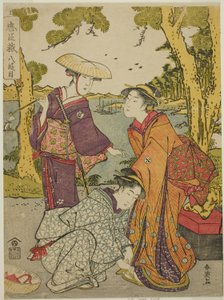Akt åtta: Bröllopsresan ur pjäsen Chushingura (Treasury of the Forty-seven Loyal Retainers) av Katsukawa Shun