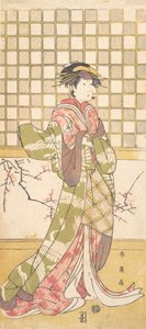 En skådespelare i Iwai-klanen som kvinna, ca. 1795. av Katsukawa Shun